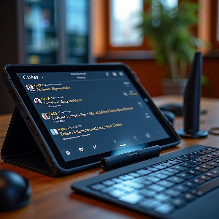 Aceitação do mercado de PC modular mostrando avaliações de usuários em tablet.
