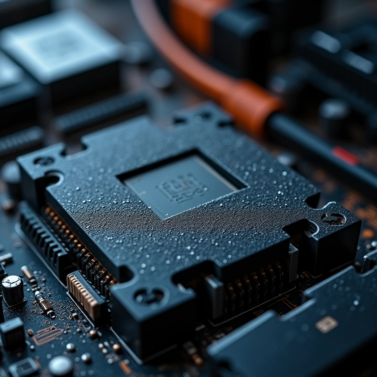 Acúmulo excessivo de poeira nas peças internas do computador.