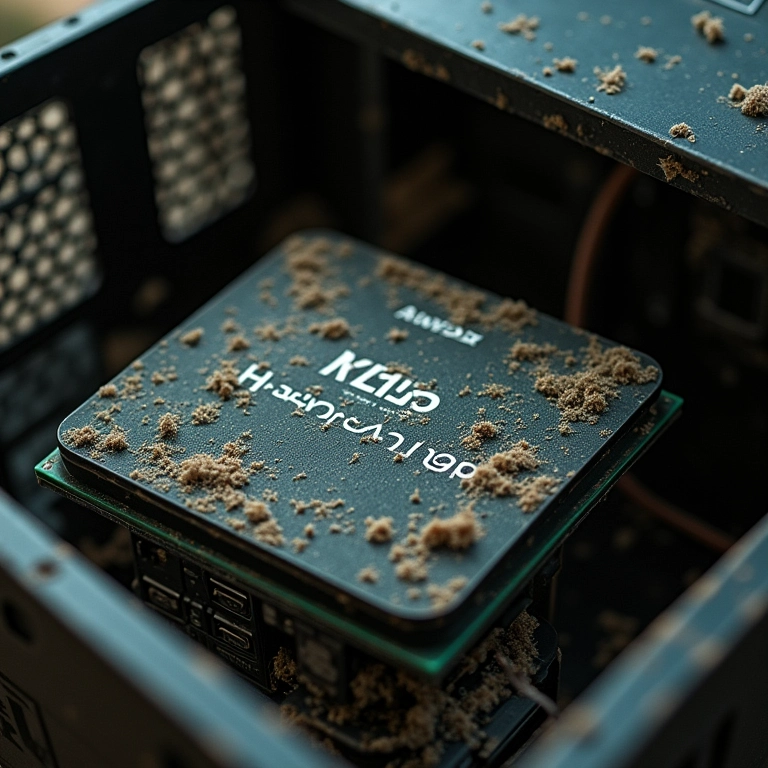 AMD Bulldozer FX-8150 empoeirado dentro de gabinete antigo.