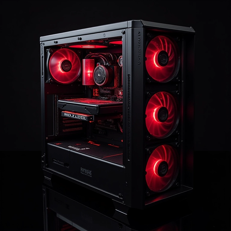 AMD Radeon RX 7800 XT em um PC gamer de alto desempenho.