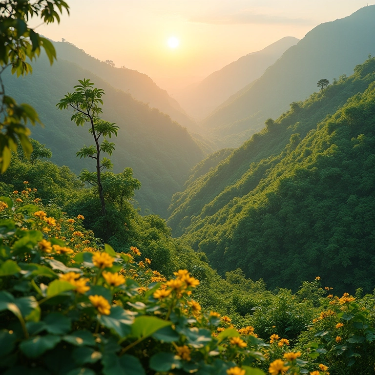 Amostras de cores harmoniosas inspiradas em paisagens brasileiras.