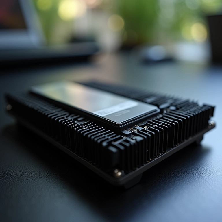 Armazenamento NVMe SSDs com dissipadores para PC fanless de alta velocidade.