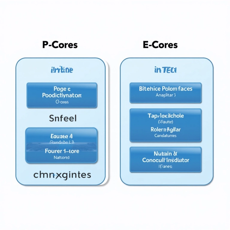 Arquitetura P-cores e E-cores dos processadores Intel.