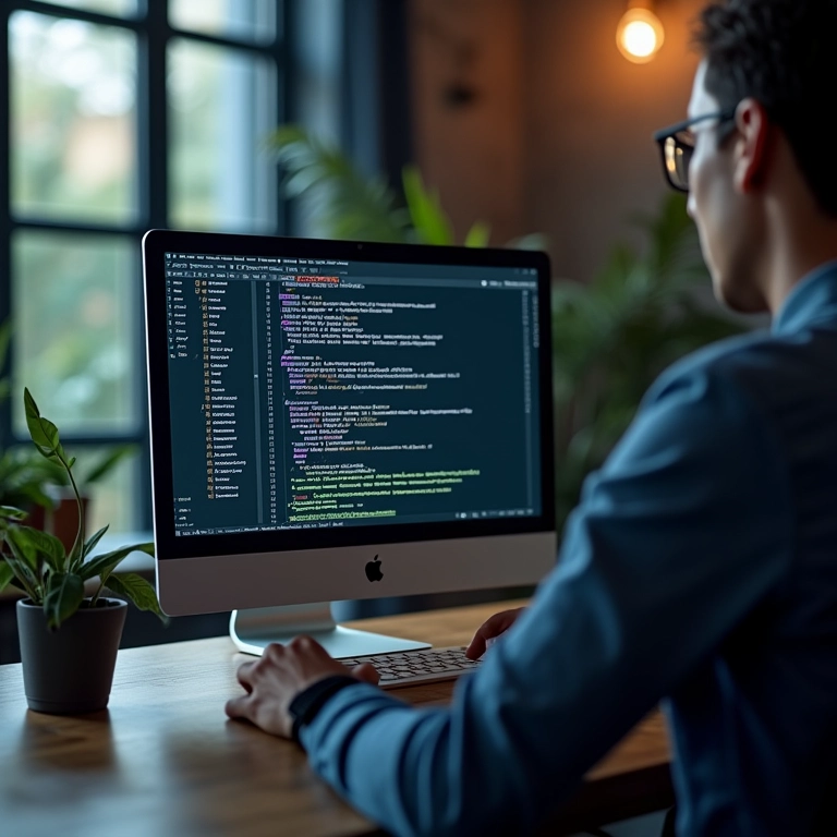 Arquivo de configuração do Telegraf aberto em um editor de código, com um desenvolvedor brasileiro trabalhando.