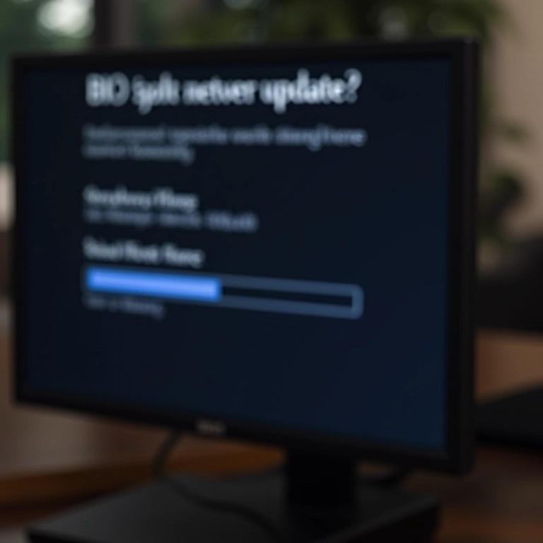 Atualização da BIOS em andamento.