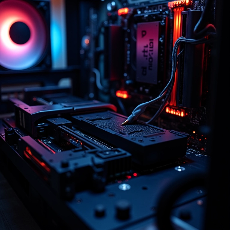 Cabos escondidos atrás da placa-mãe para um visual limpo.