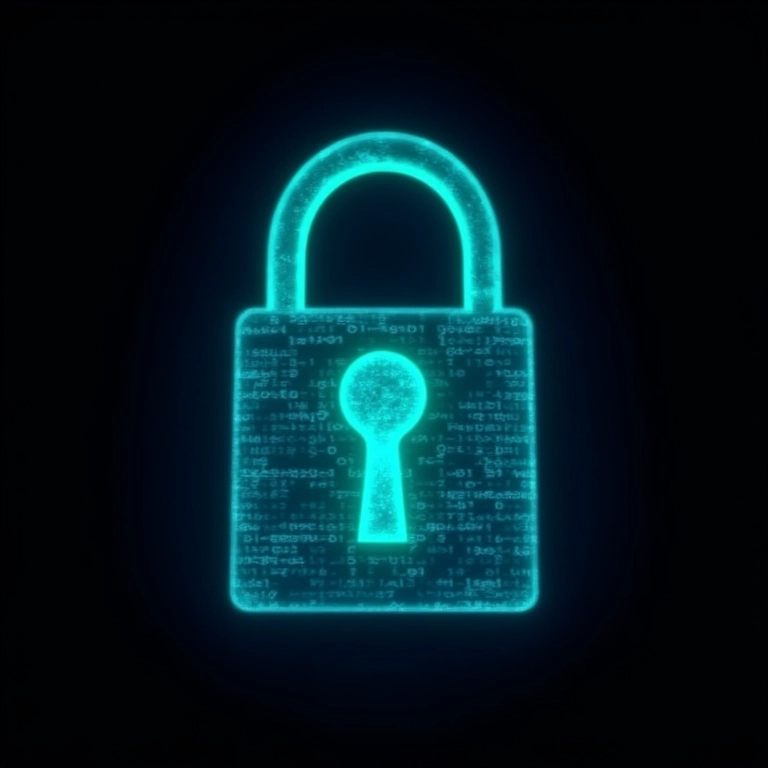 Cadeado com código digital representando criptografia de ponta a ponta.