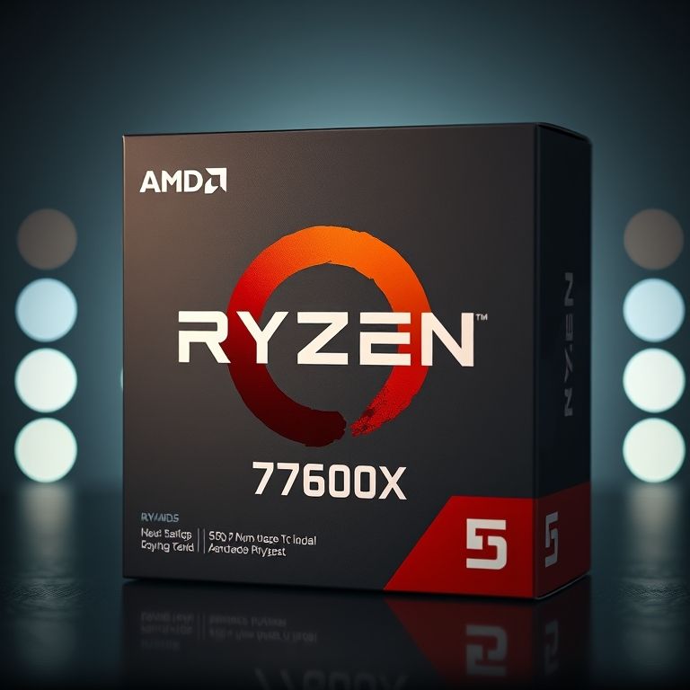 Caixa do processador AMD Ryzen 5 7600X.