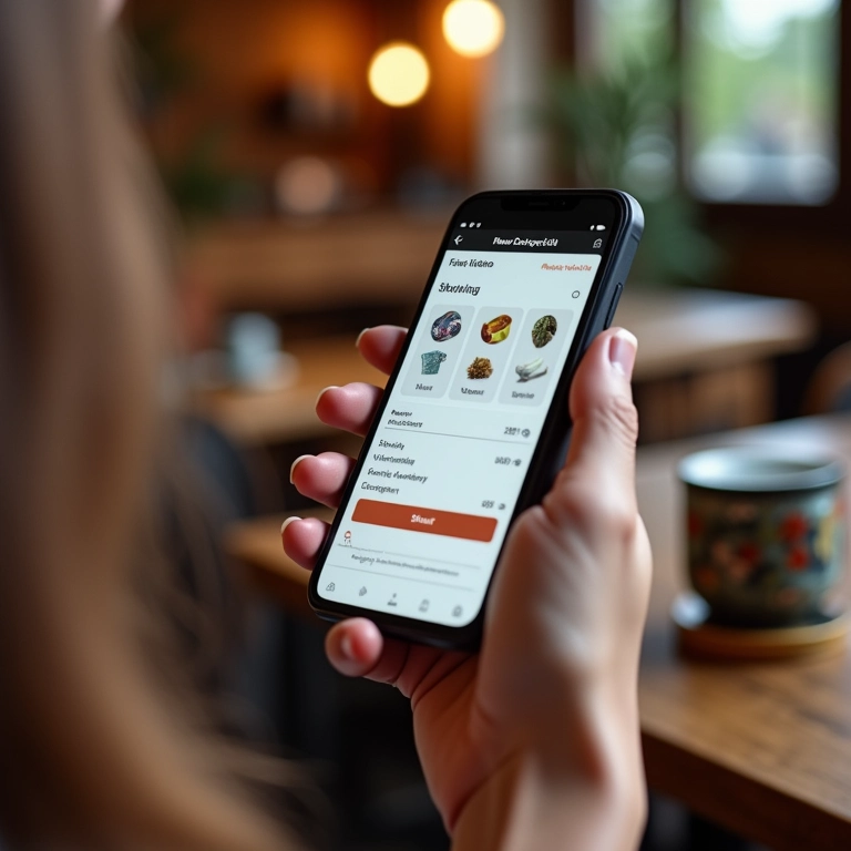 Cliente adicionando produtos ao carrinho de compras do WooCommerce em um smartphone.