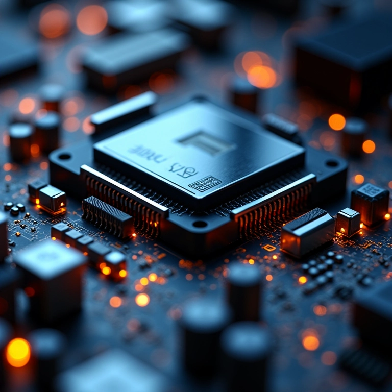 Close-up do VRM da placa mãe, mostrando os componentes e sensores de temperatura.