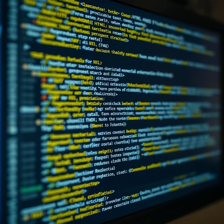 Código HTML com estrutura semântica clara e organizada.