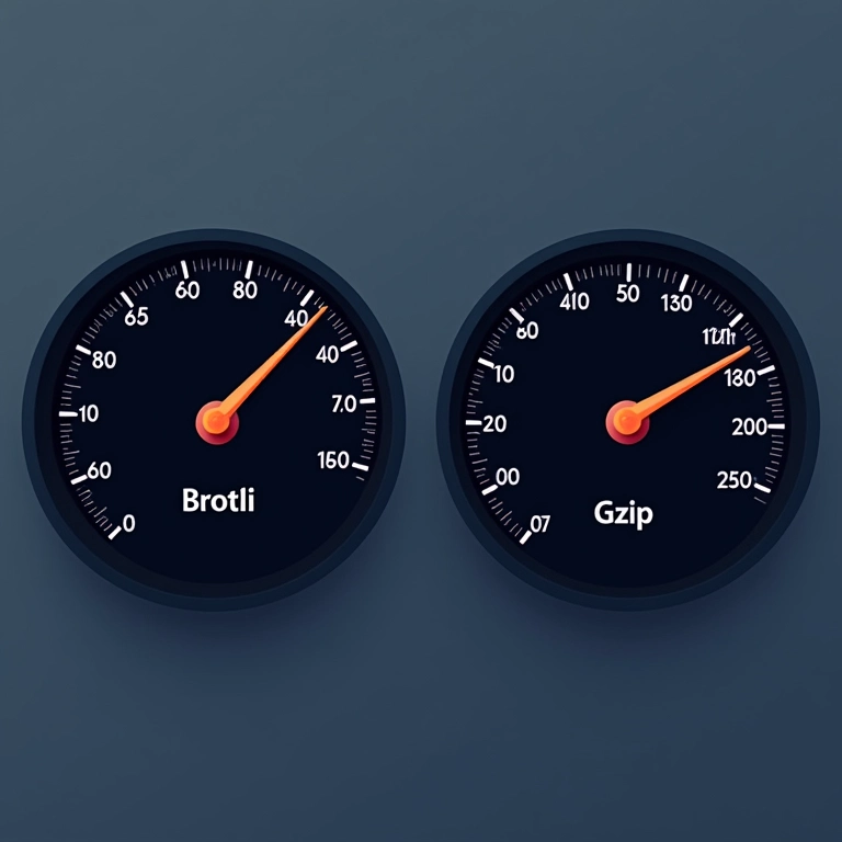 Comparativo da taxa de compressão entre Brotli e Gzip.