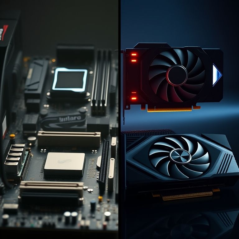 Comparativo entre gráficos integrados e placa de vídeo dedicada.