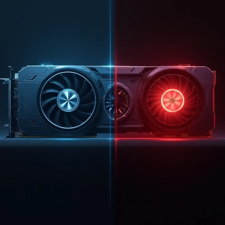 Comparativo visual: GPU com undervolt rodando fria vs. GPU com overclock superaquecendo.