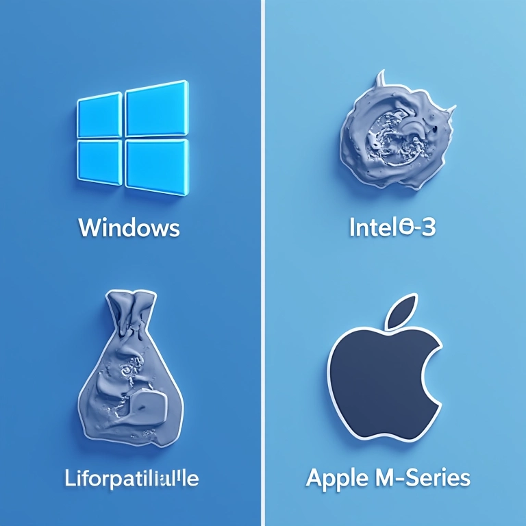 Compatibilidade de software: Windows vs macOS.