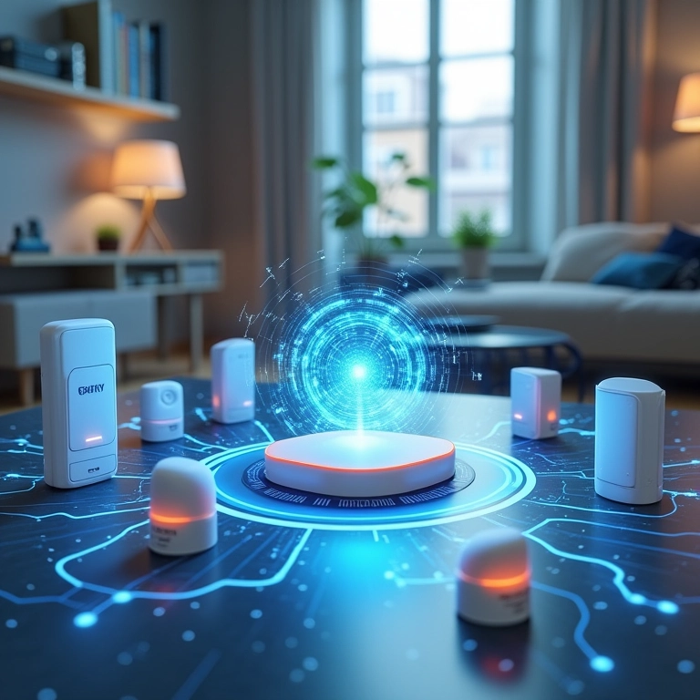 Componentes essenciais da IoT em um ambiente doméstico inteligente.