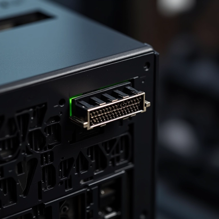 Conector PCIe 5.0 em uma fonte ATX 3.0.