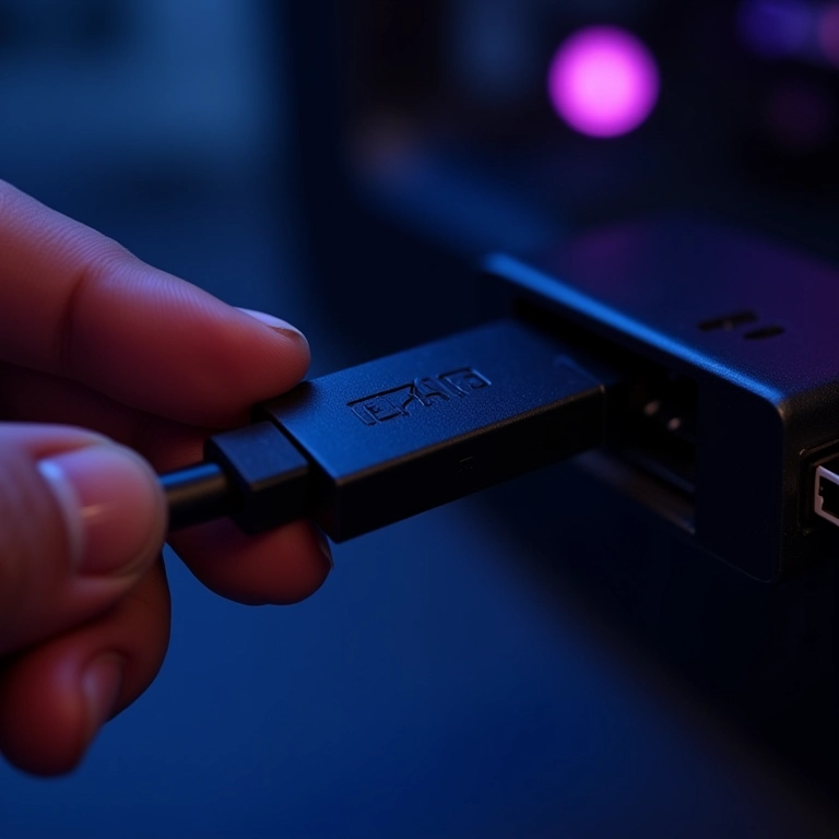 Conexão de cabos DisplayPort e HDMI em PC gamer.