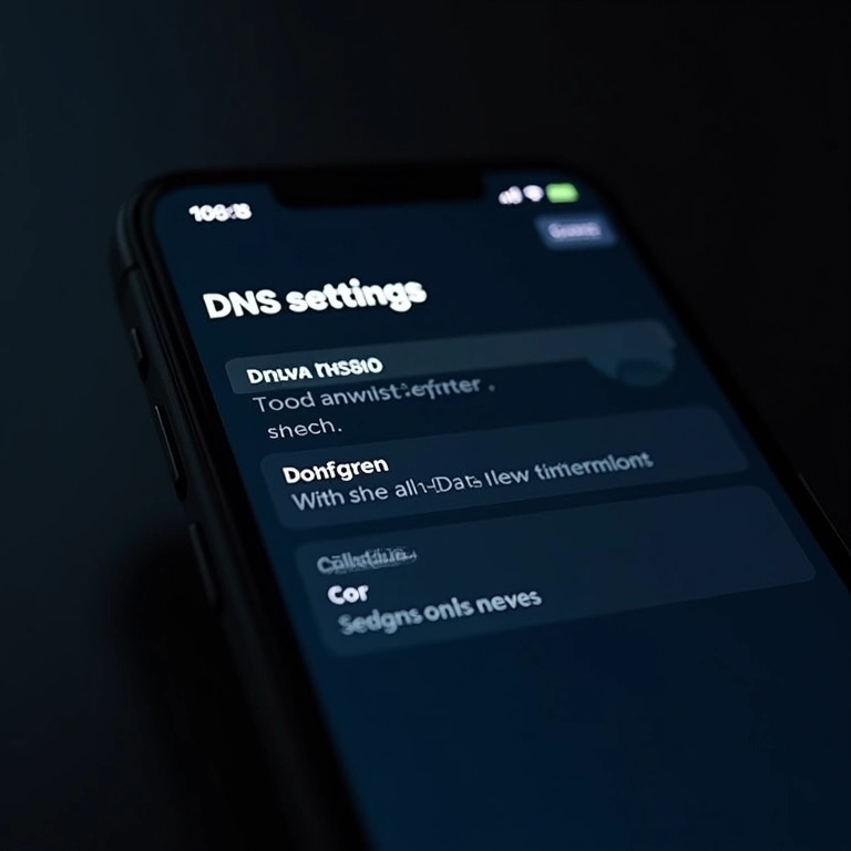 Configurações de DNS privado em um smartphone.
