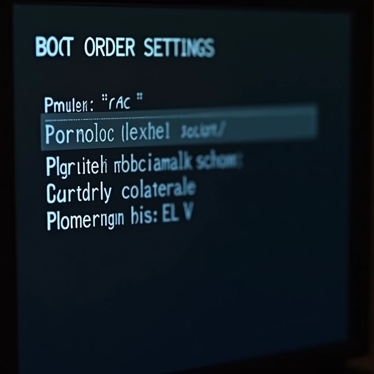Configurações de ordem de boot na BIOS.