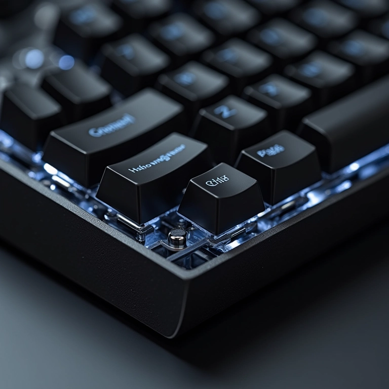 Construção robusta e durável de um teclado mecânico de alta qualidade.