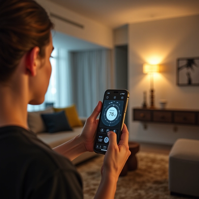 Controlando a casa inteligente com a Siri: luzes e temperatura.