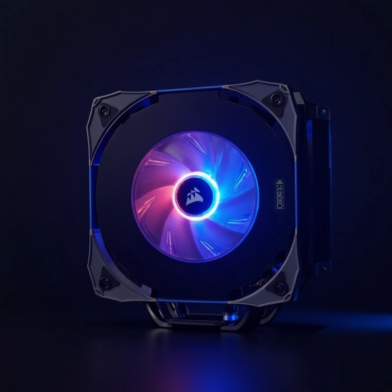 Cooler Corsair iCUE H100i Elite LCD com tela exibindo a temperatura.