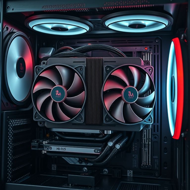 Cooler Noctua NH-D15 dentro de um PC.