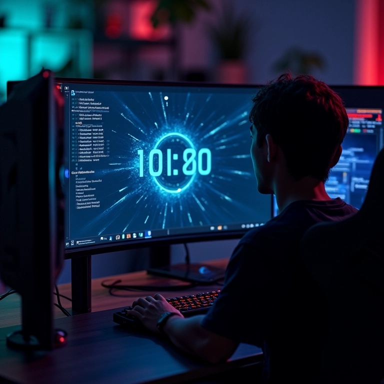 CPU com overclock rodando um teste de benchmark.