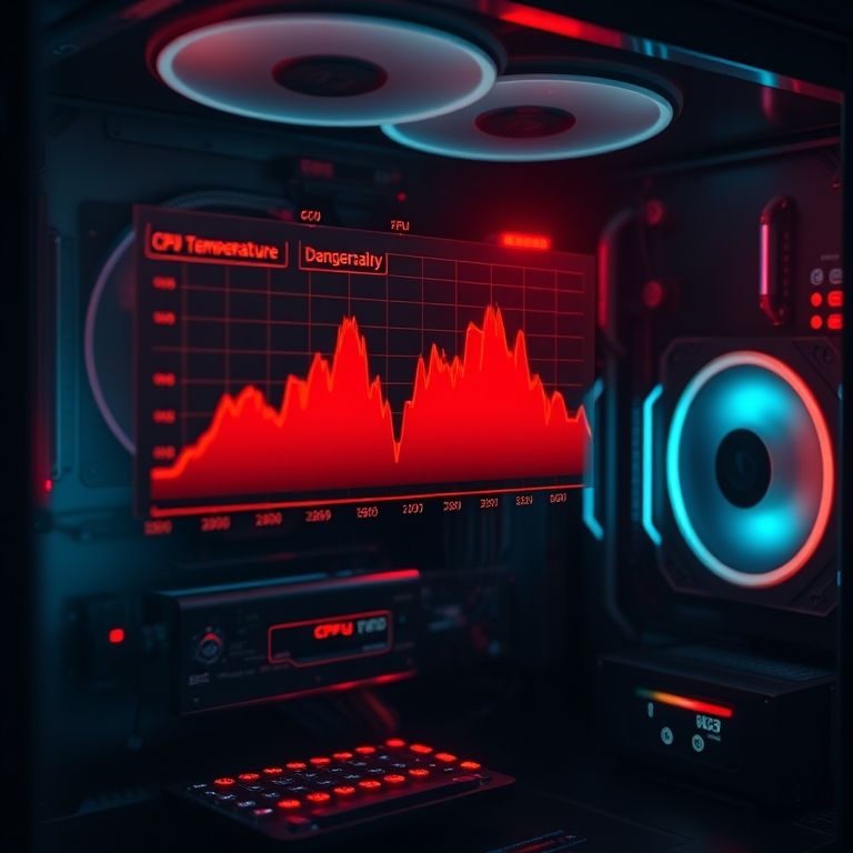 CPU superaquecendo durante um jogo.