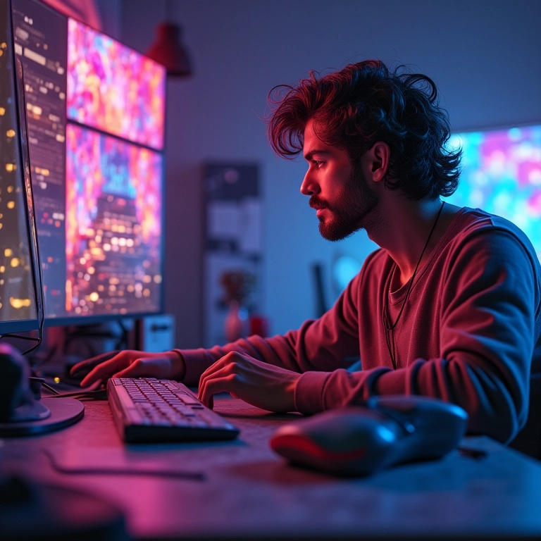 Desenvolvedor de jogos explorando novas possibilidades criativas com ray tracing.