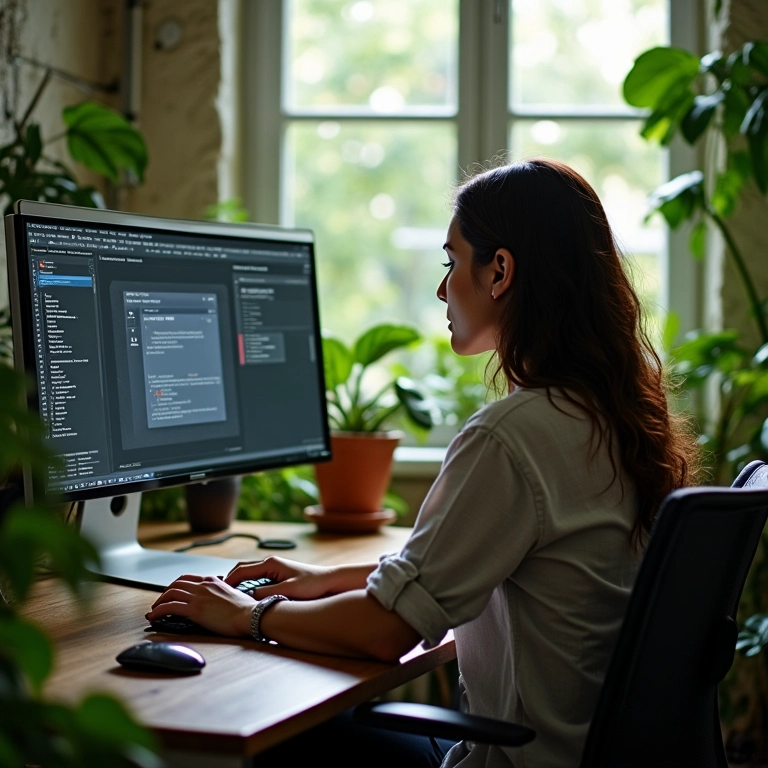 Designer de UX personalizando uma interface de site, representando os desafios na personalização da experiência do usuário.