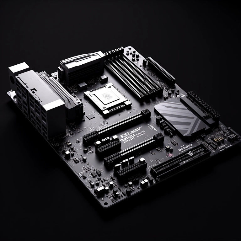 Detalhe da arquitetura do Ryzen 5 7600 em uma placa-mãe.