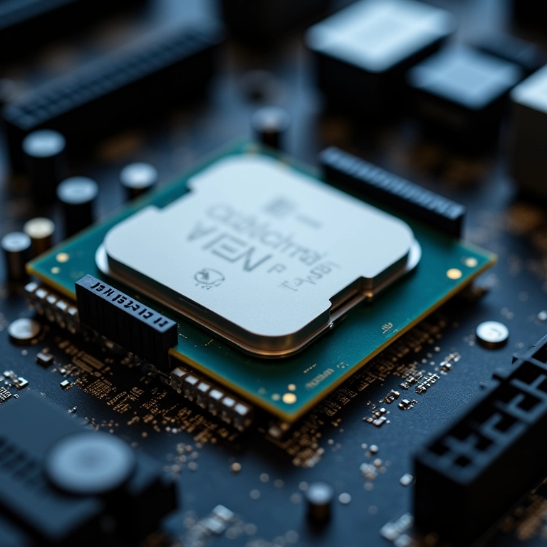 Detalhe da placa-mãe compatível com Core i9-12900K.