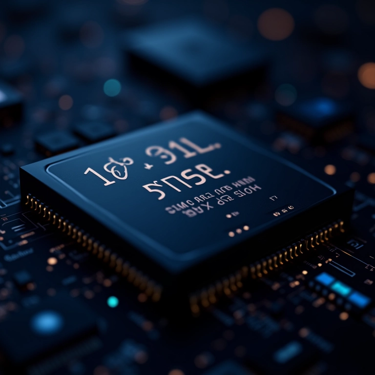 Detalhe de um CPU mostrando a velocidade de clock em um monitor.