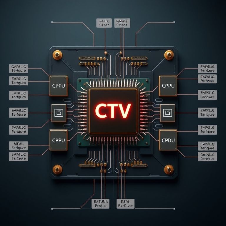 Diagrama da arquitetura interna de um processador.