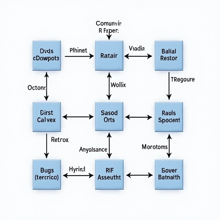 Diagrama de arquitetura complexa mostrando RxJS gerenciando o estado entre componentes.