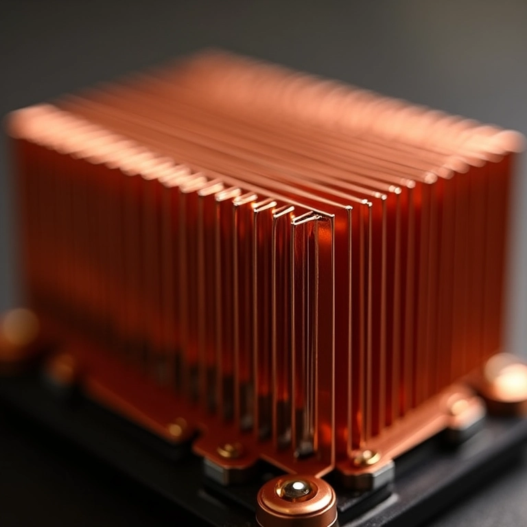 Dissipador de calor de cobre com heat pipes.