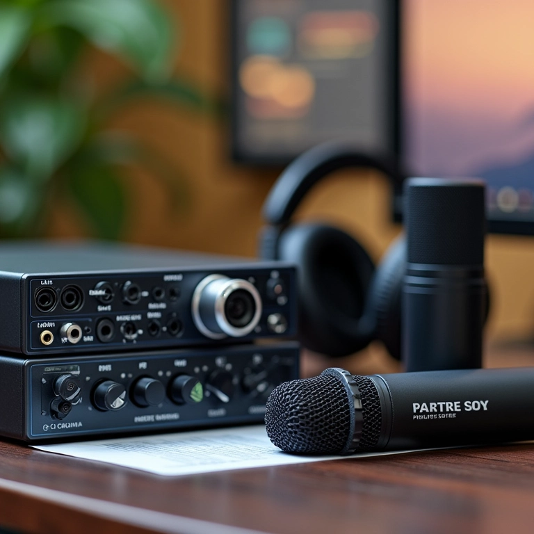 Equipamentos recomendados para edição de áudio.