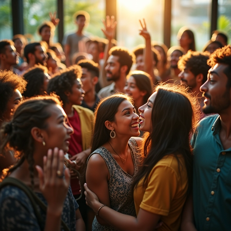 Equipe celebrando o sucesso de uma sprint Scrum.