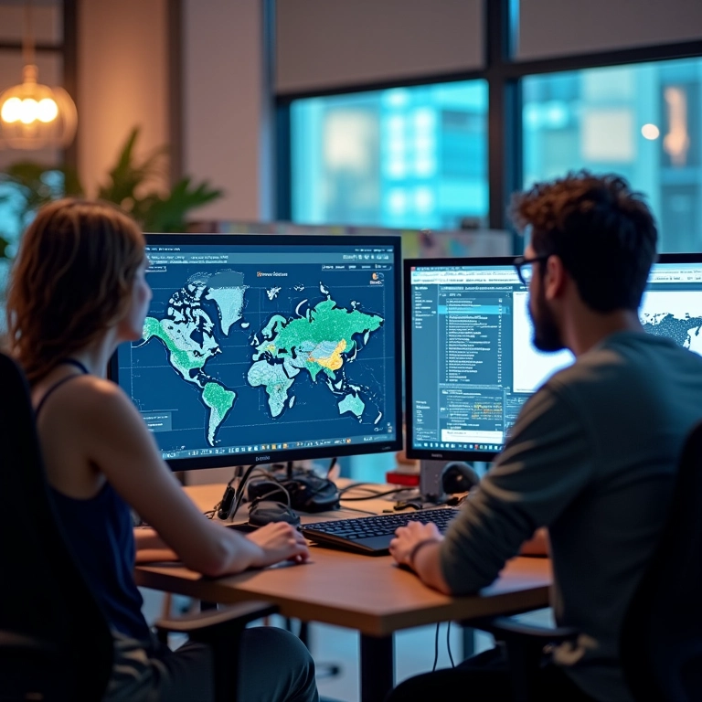Equipe de cientistas de dados analisando fontes de dados primários, enfatizando a importância dos dados de primeira mão.