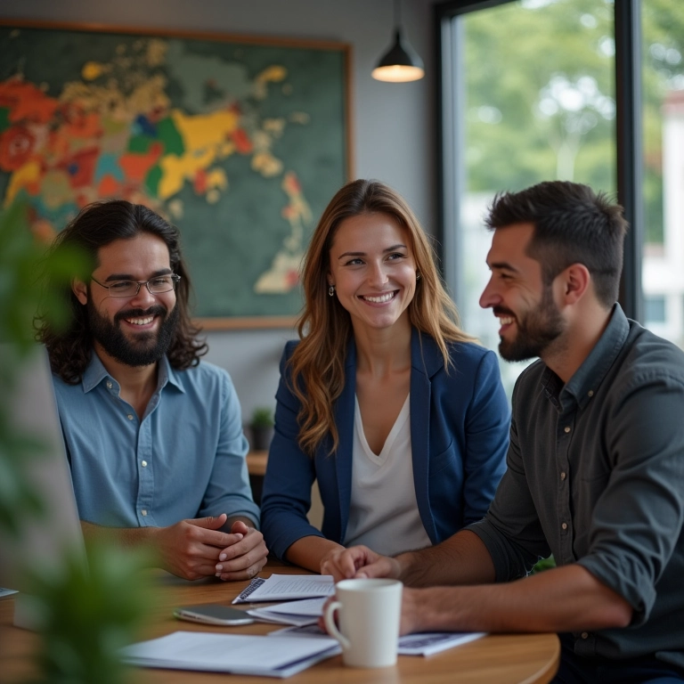 Equipe de suporte ágil auxiliando um desenvolvedor.