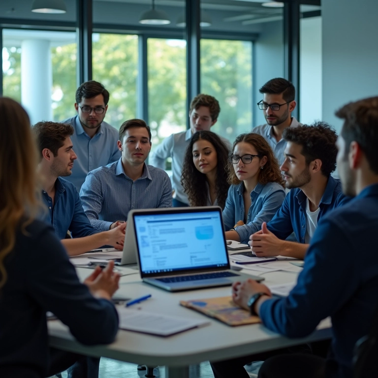 Equipe de TI usando o EaseUS Data Recovery Wizard para recuperar dados em um ambiente corporativo.