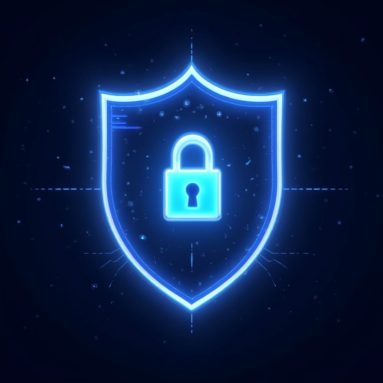 Escudo protegendo pacotes de dados, simbolizando criptografia TLS 1.3.