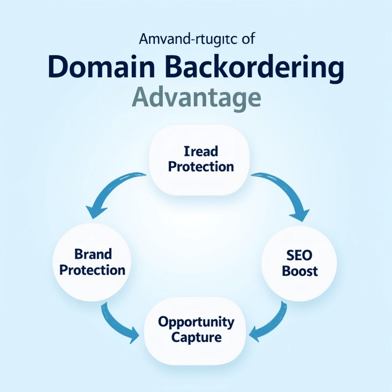 Fluxograma mostrando as vantagens do backorder de domínios.