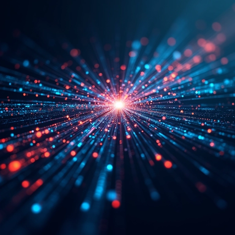 Fluxos de dados convergindo para transformação simplificada.