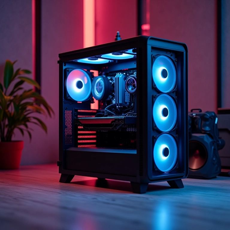 Gabinete silencioso com bom sistema de refrigeração.