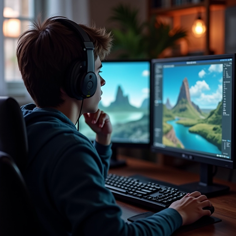 Gamer ponderando se o overclock vale a pena, comparando FPS baixo e alto.