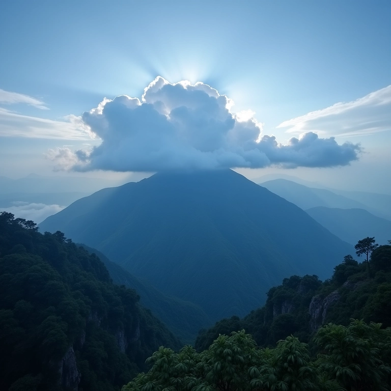 GoPro Hero 14 Black gravando time-lapse da movimentação das nuvens sobre montanha brasileira.