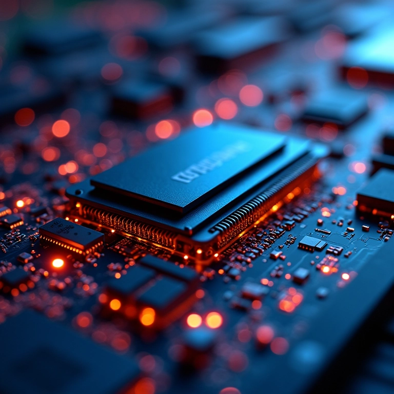 GPU integrada dentro de uma CPU processando gráficos.